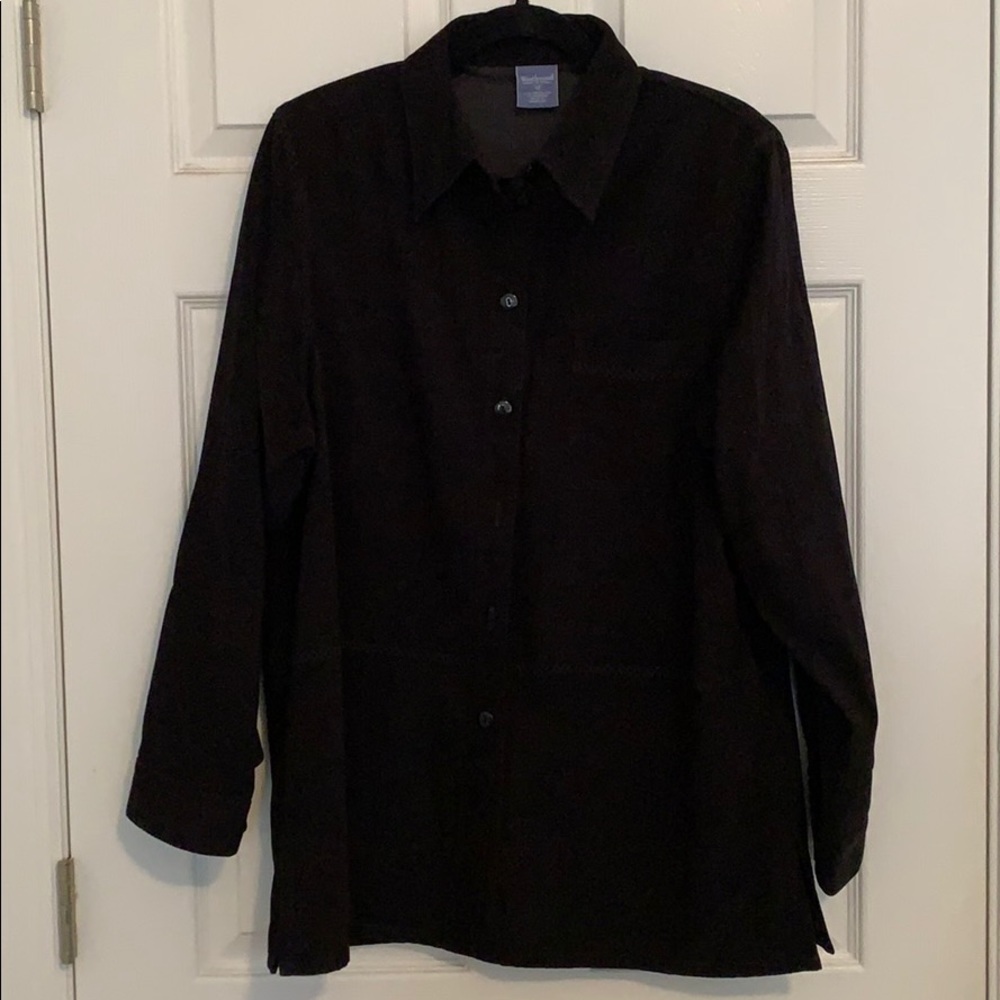 Westbound 1X buttoned shirt with stitching detail